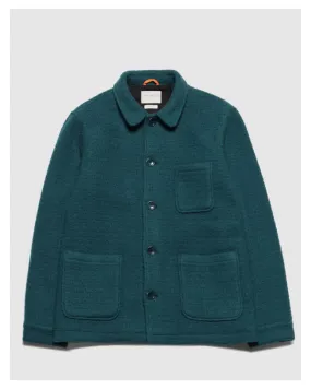 Far Afield - Station Jacket - Deep Teal - Wool - Textured Jacquard