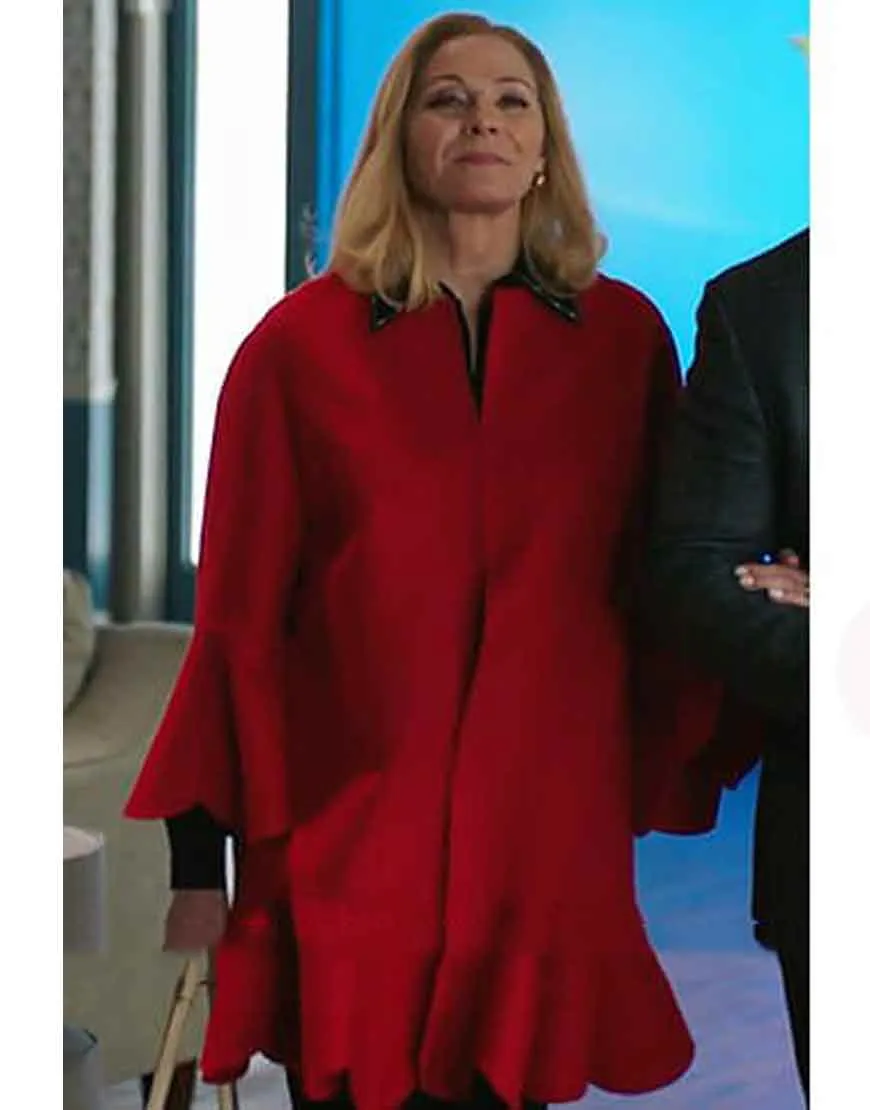 Filthy Rich Kim Cattrall Red Coat | Margaret Monreaux Coat