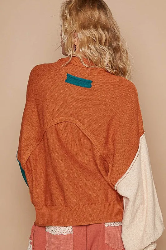 Geoffrey Colorblock Sweater (Burnt Topaz Multi)