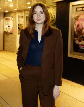 Gunpowder Milkshake 2021 Karen Gillan Brown Coat | Ujackets.com