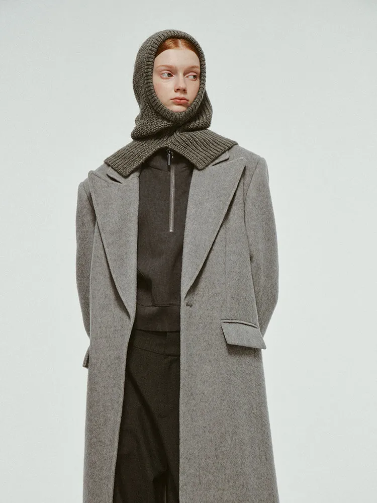 High-End Wool Simple Chic Long-Coat