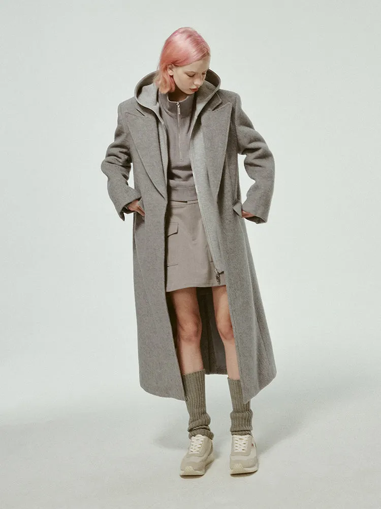 High-End Wool Simple Chic Long-Coat