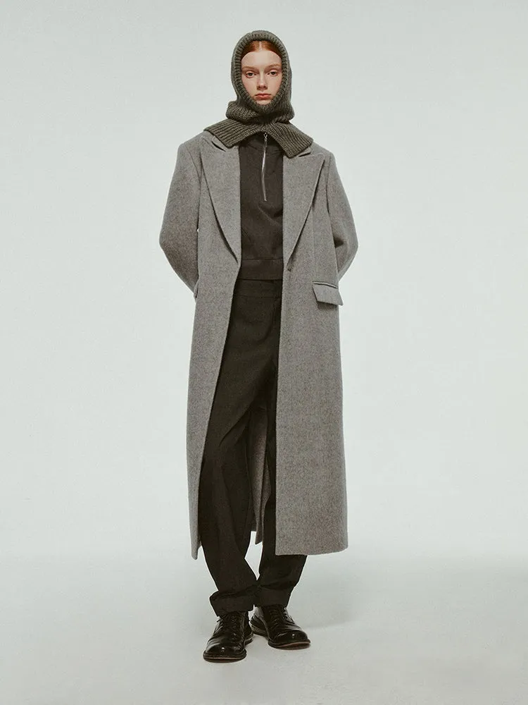 High-End Wool Simple Chic Long-Coat