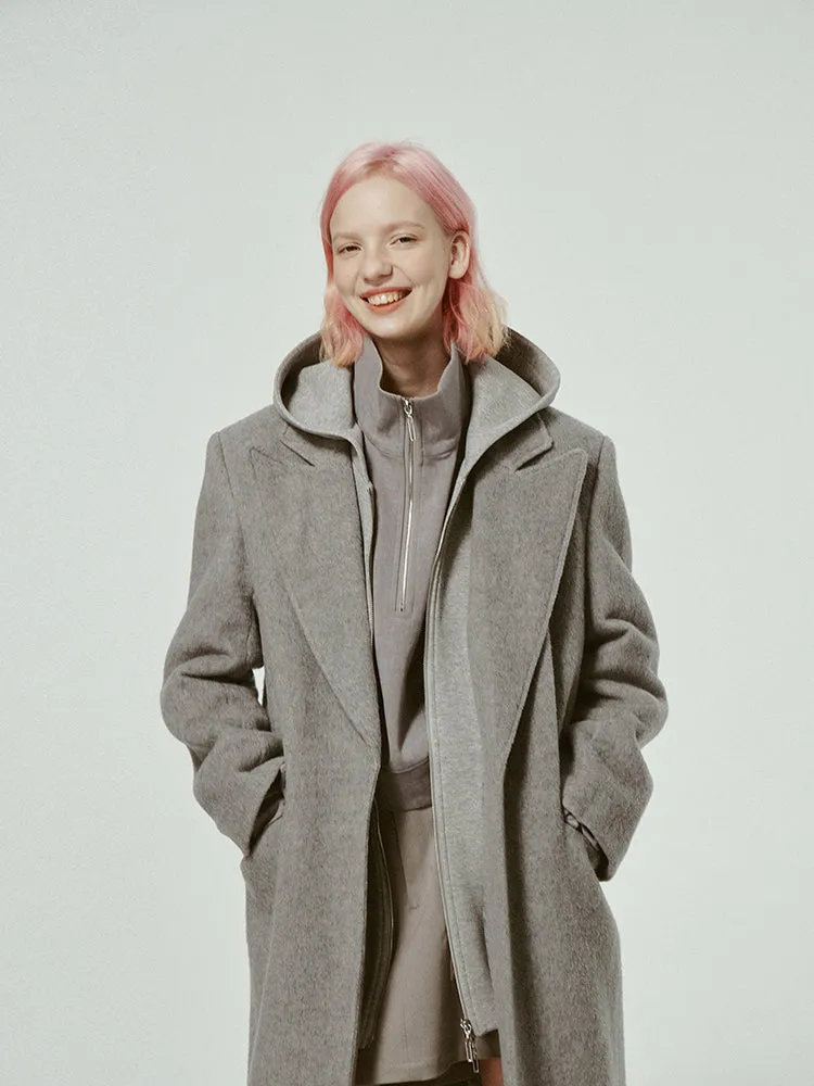 High-End Wool Simple Chic Long-Coat