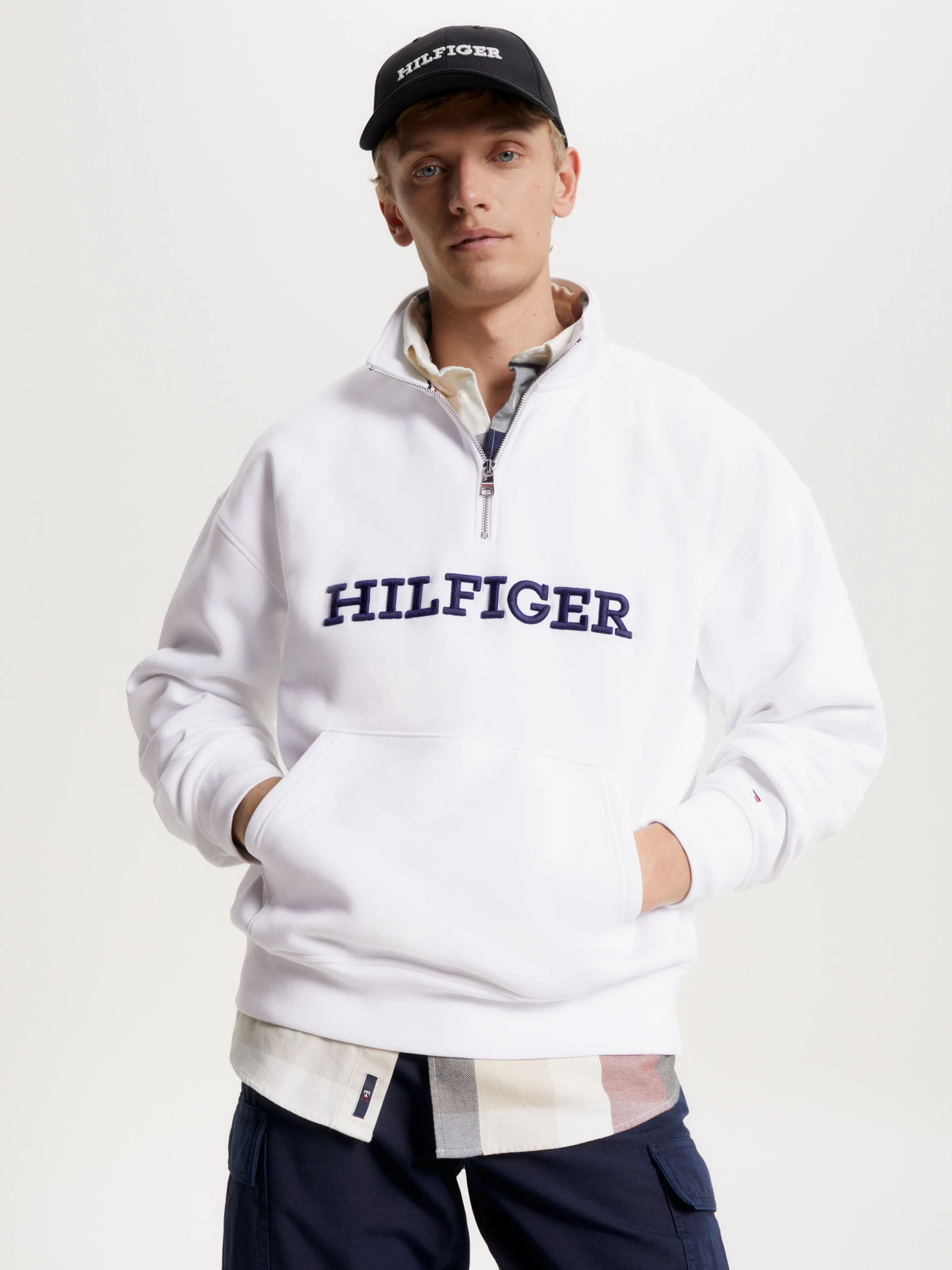 Hilfiger Monotype Half-Zip Archive Sweatshirt | Sweatshirts & Hoodies | Tommy Hilfiger