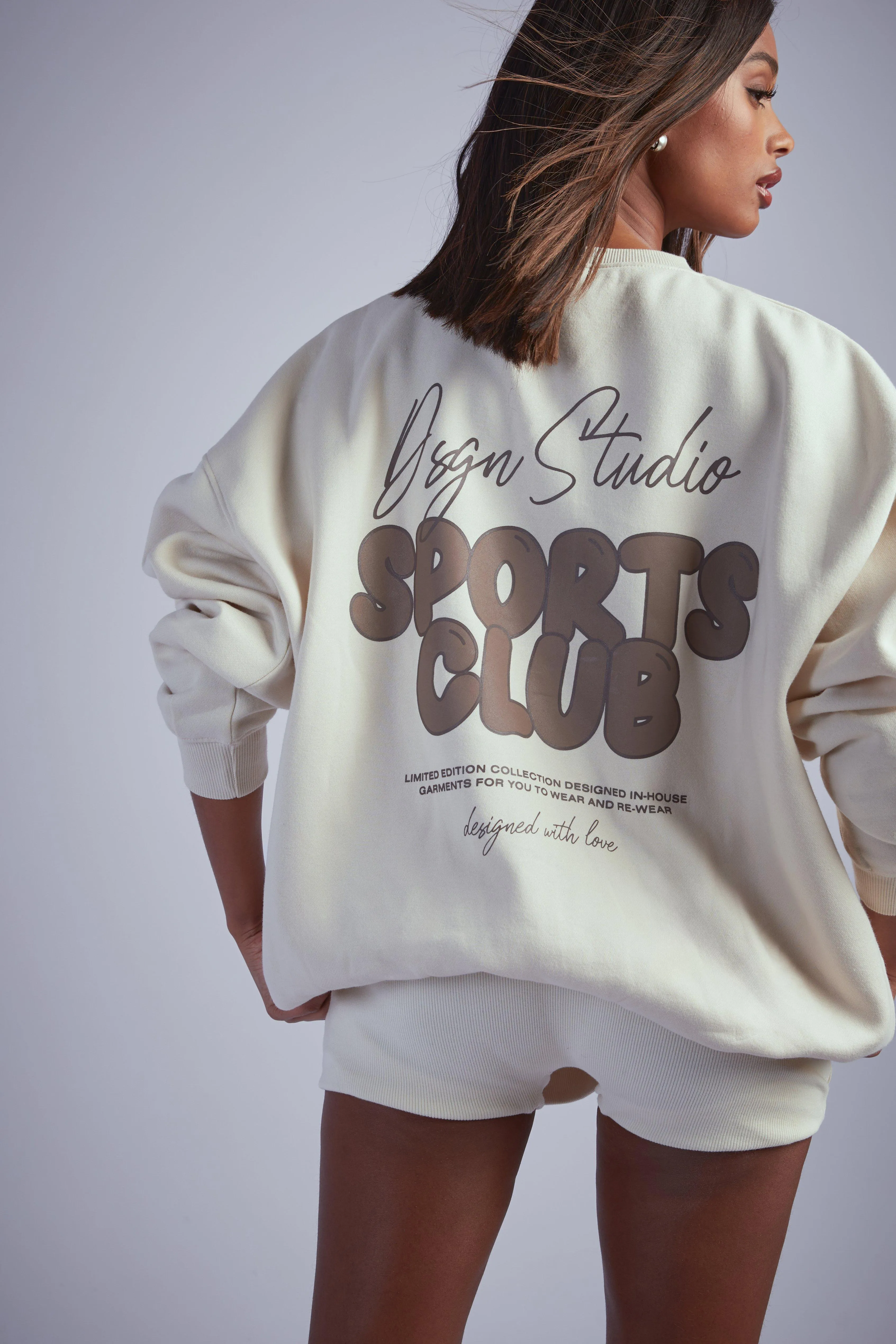 Hoodies & Sweatshirts | Dsgn Studio Sports Bubble Slogan Oversized Sweatshirt | boohoo