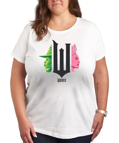 Hybrid Apparel Plus Size Wicked Elphaba Glinda Graphic Tee