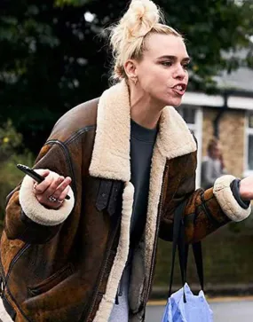 I Hate Suzie Billie Piper Brown Leather Jacket | Ujackets.com - 45%OFF