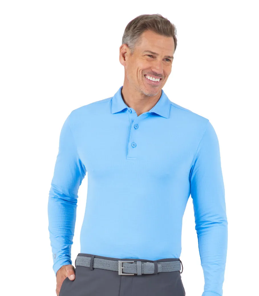 IBKUL Mens Polo Long Sleeve Peri