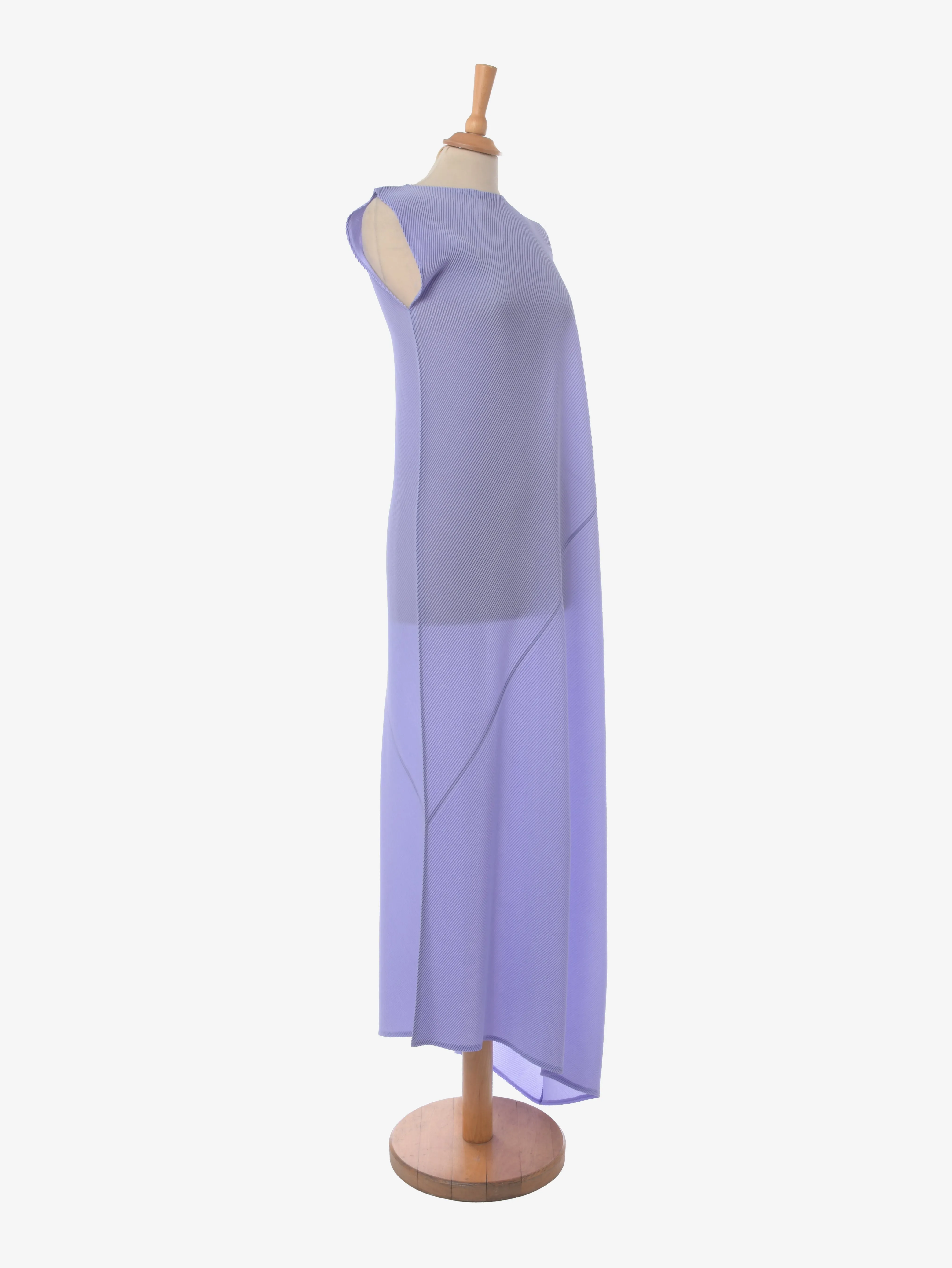 Issey Miyake Lilac Plissè Maxi Dress