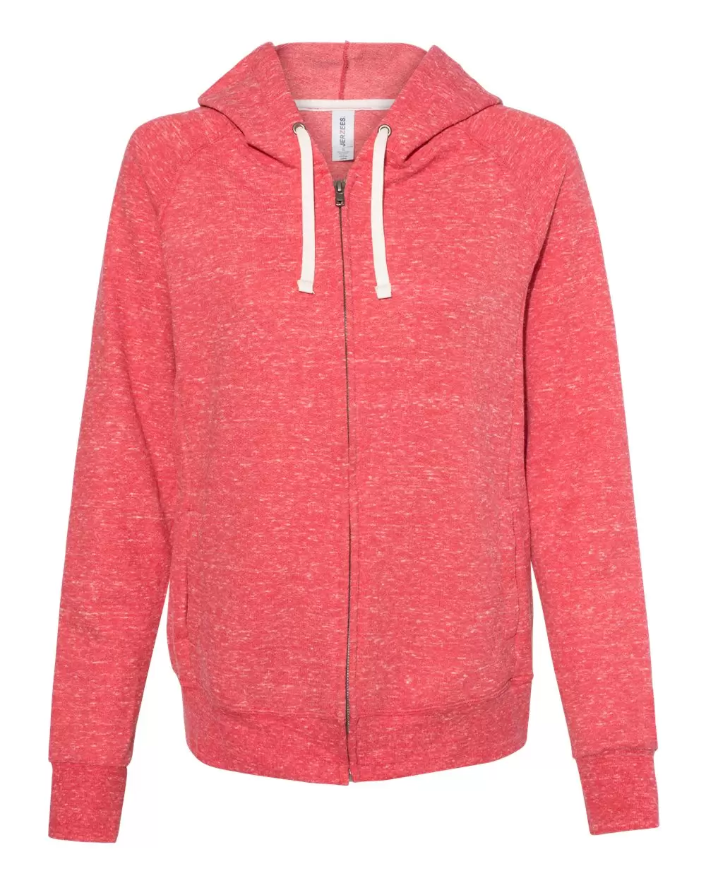 Jerzees 92WR Women's Snow Heather French Terry Full-Zip Hood Sweatshirt SKU: 92WR