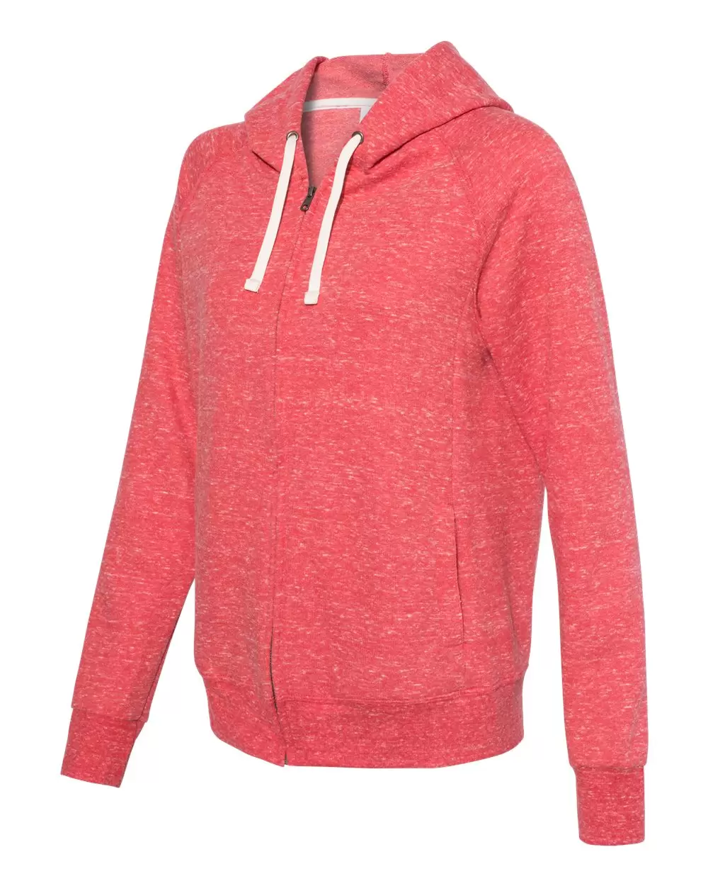 Jerzees 92WR Women's Snow Heather French Terry Full-Zip Hood Sweatshirt SKU: 92WR