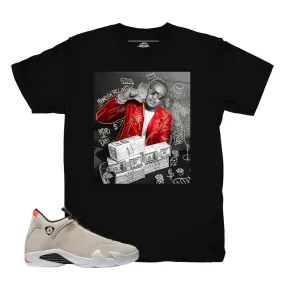 Jordan 14 Desert Sand Money Line Shirt