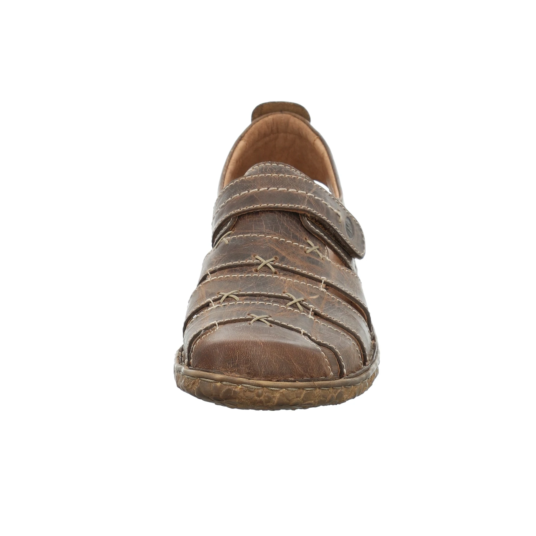 Josef Seibel Womens Rosalie 45 Fisherman Sandal- Brandy Oiled Leather