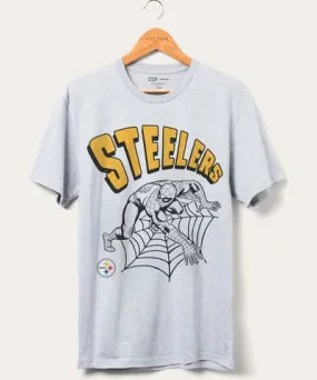 Junk Food Steelers Spider-Man Web Slinger Tee