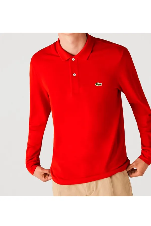 Lacoste Classic L/S Polo Piké Red