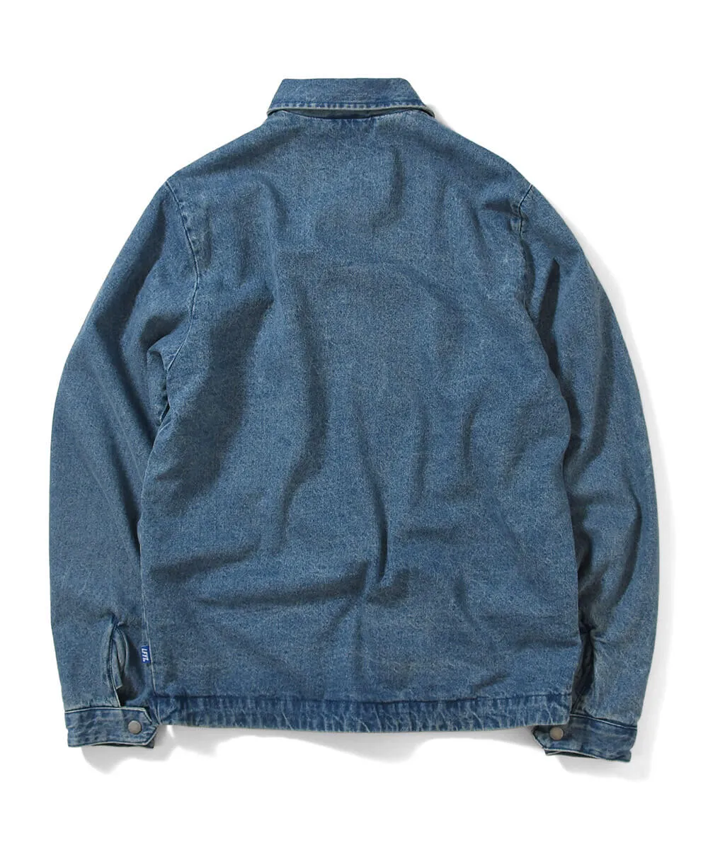 Lafayette LF Logo Washed Denim Coach Jacket Denim