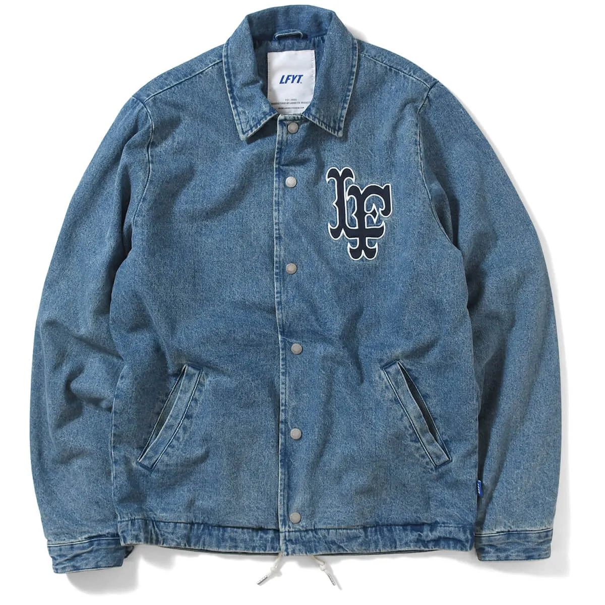 Lafayette LF Logo Washed Denim Coach Jacket Denim