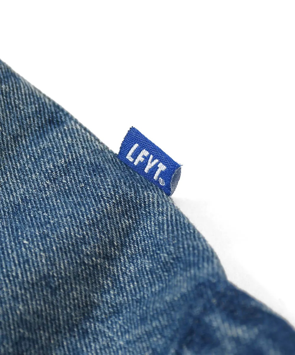 Lafayette LF Logo Washed Denim Coach Jacket Denim