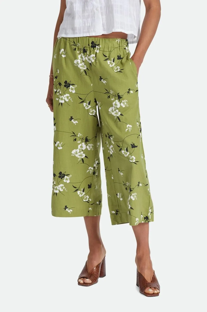 Lanai Linen Wide Leg Pant - Moss