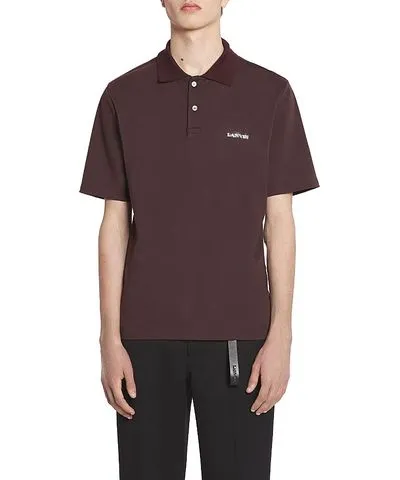 Lanvin Classic Polo Shirt with Mohair Detail