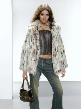 Leopard Eco-friendly Fur Half Coat