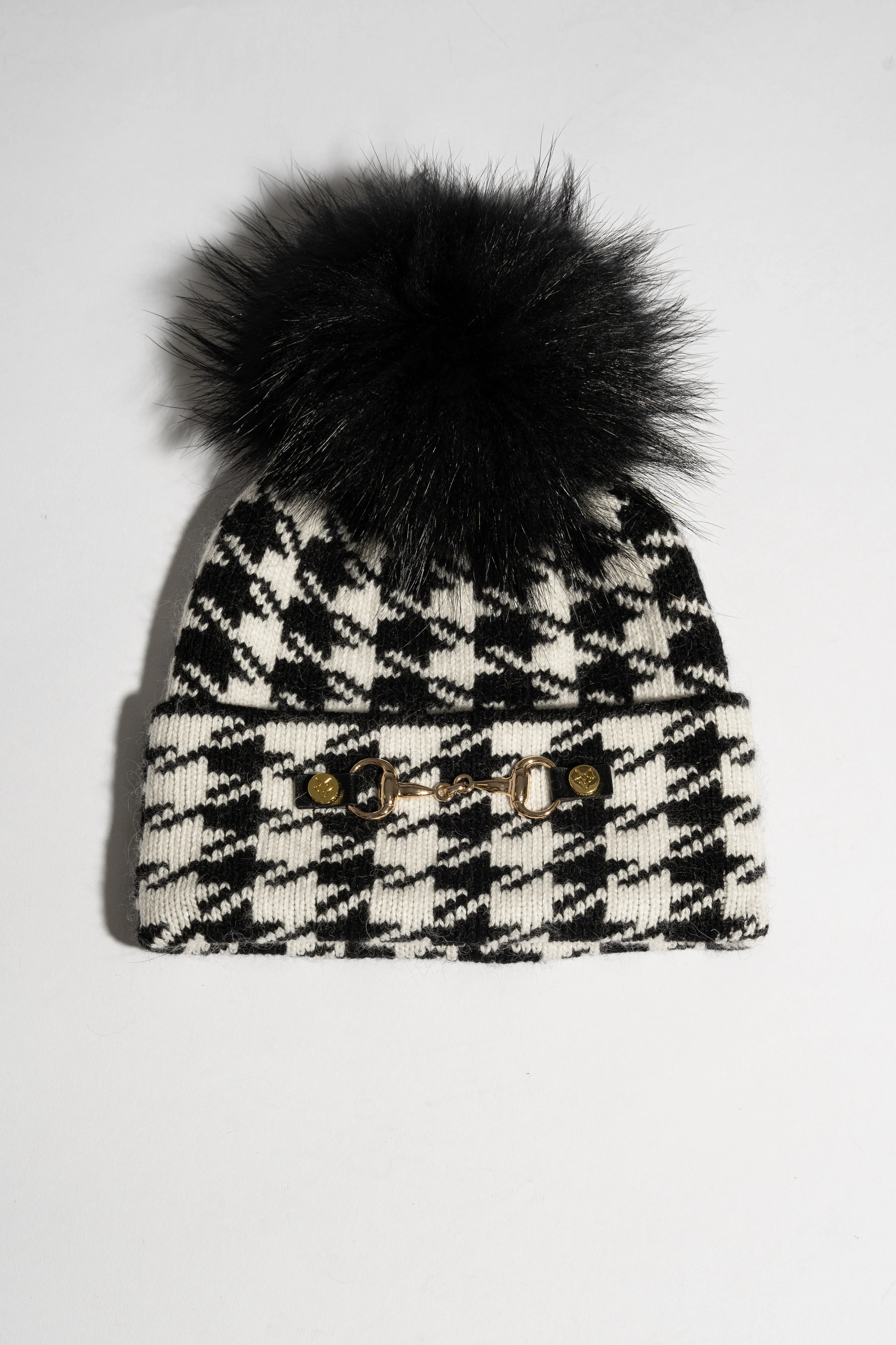 Lexington Pom Pom Hat - Black/White