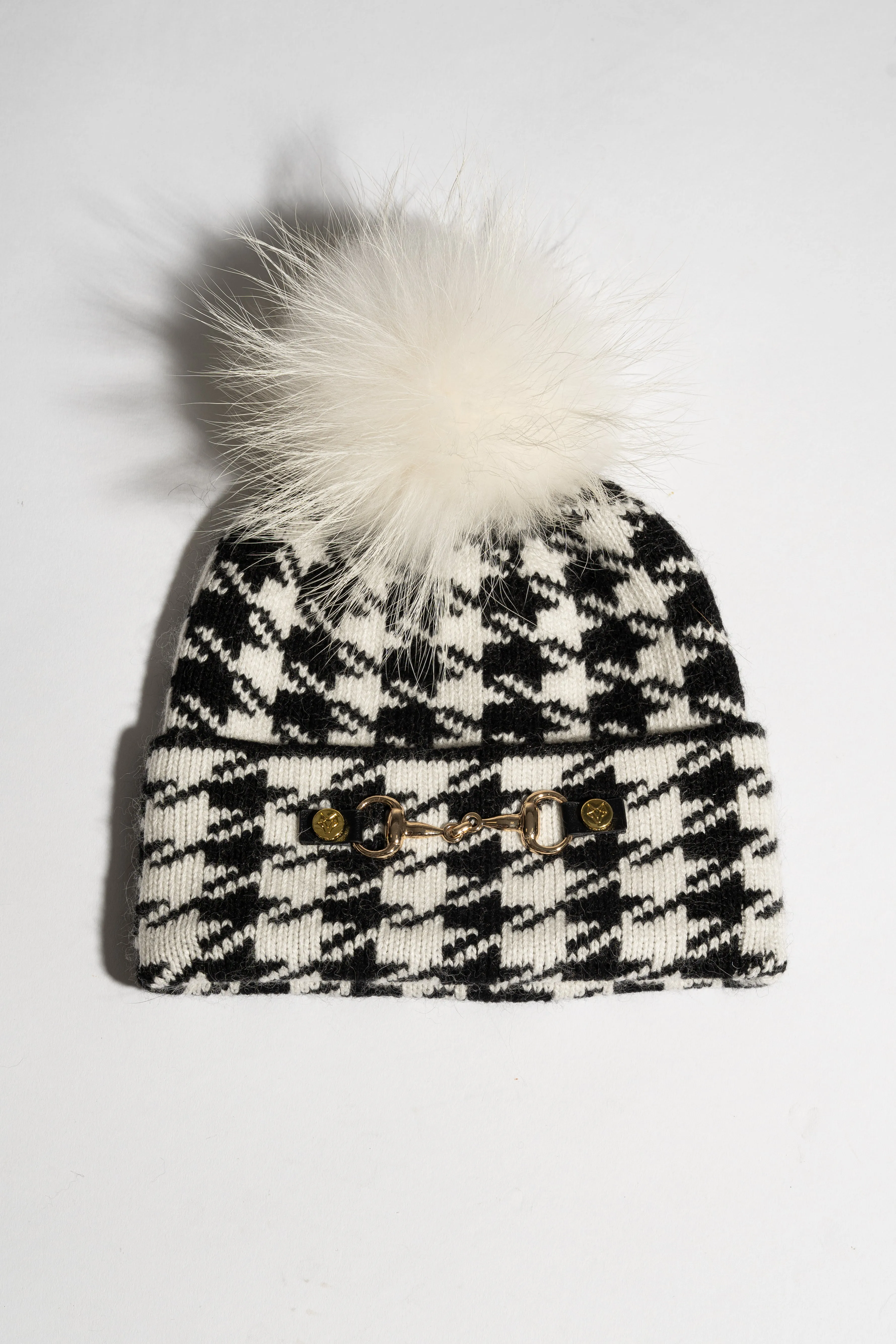 Lexington Pom Pom Hat - Black/White