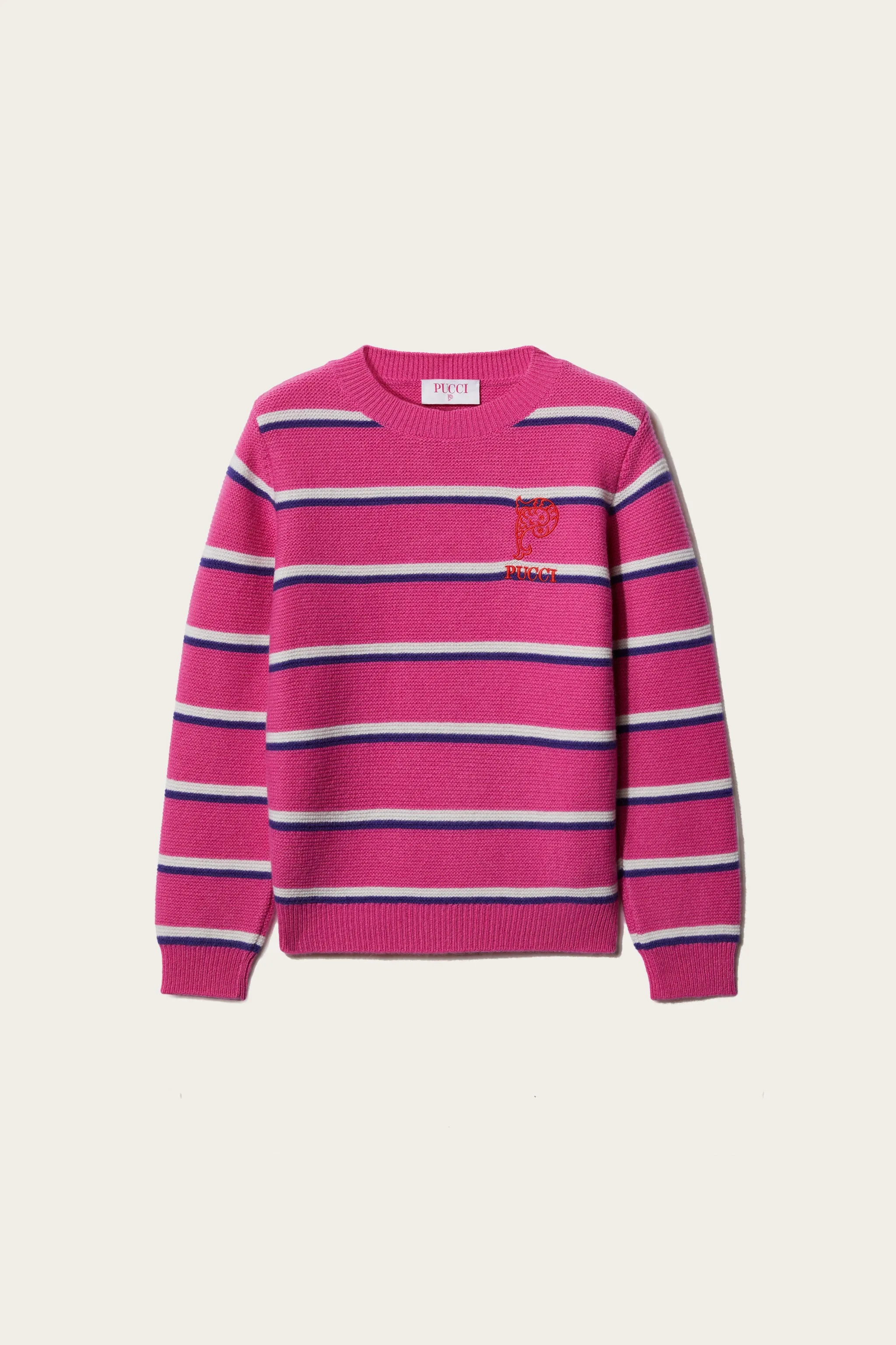 Logo-Embroidered Striped Sweater