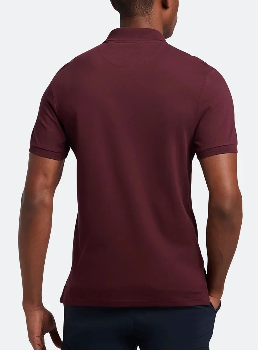 Lyle & Scott Casual Short Sleeve Polo Shirt Burgundy