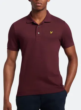 Lyle & Scott Casual Short Sleeve Polo Shirt Burgundy