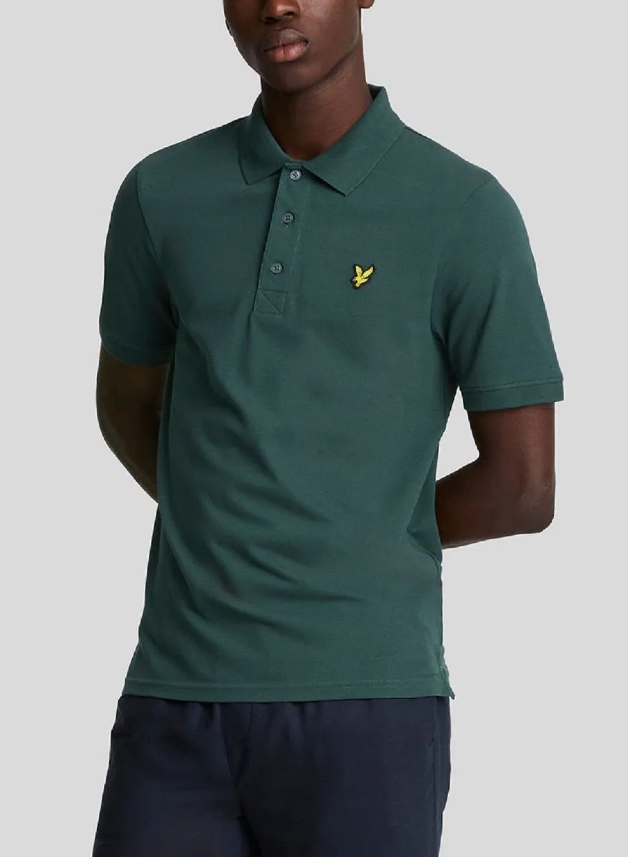 Lyle & Scott Plain Short Sleeve Polo Shirt Argyle Teal