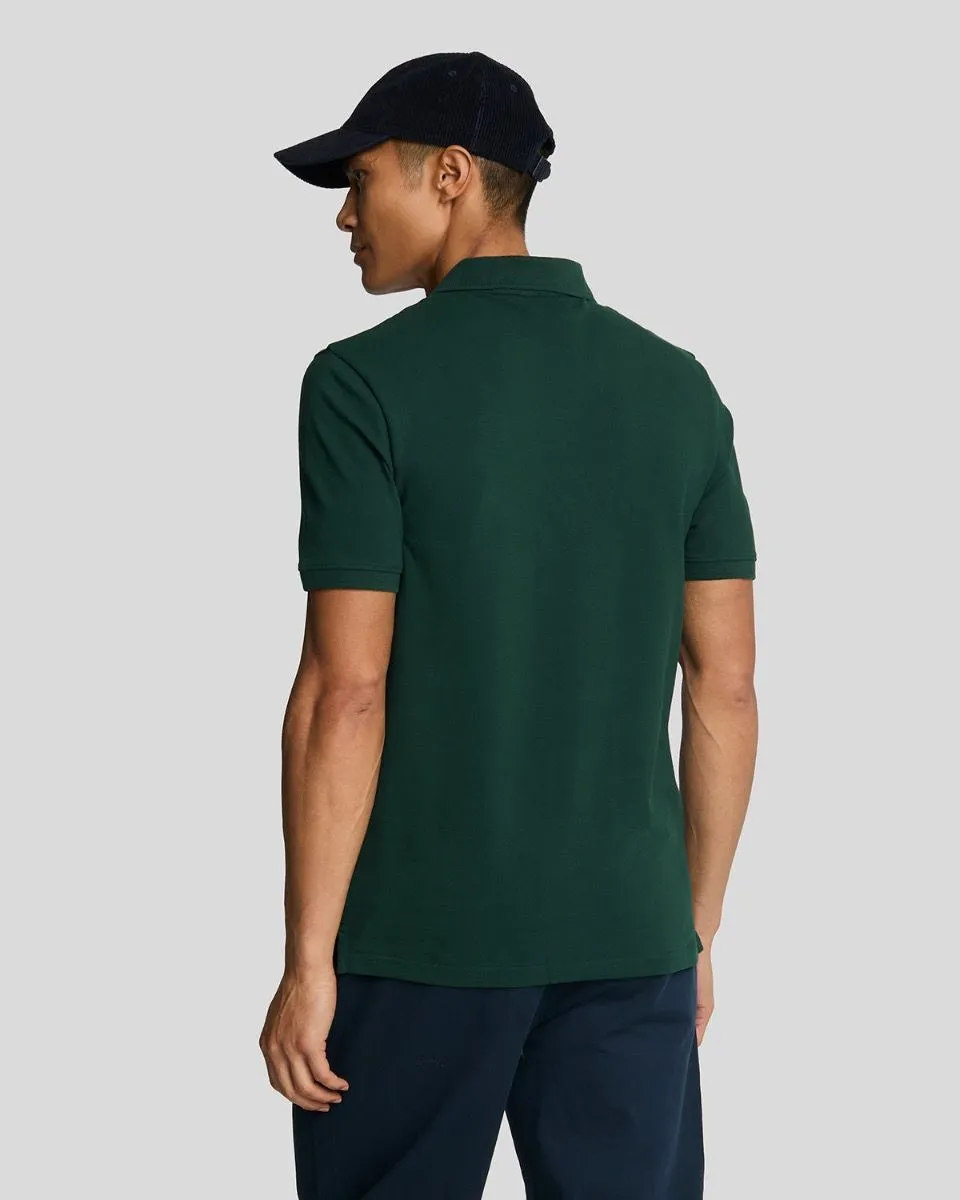 Lyle & Scott Plain Short Sleeve Polo Shirt Dark Green