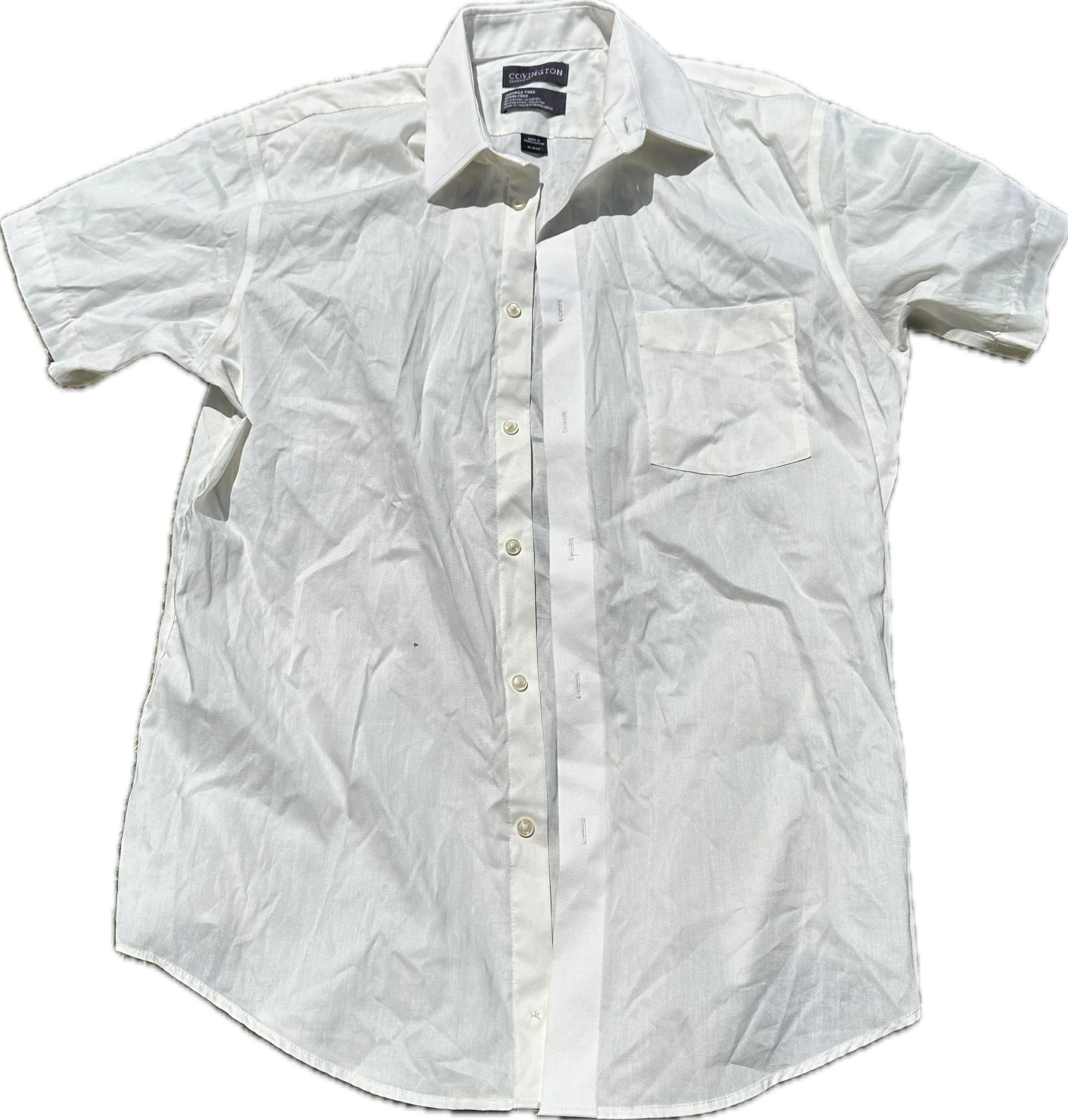 MAD MEN: Pete’s Vintage Van Heusen Short Sleeve White Shirt (15.5)