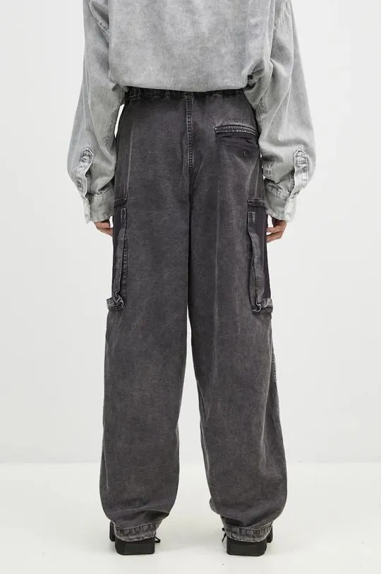 Maison MIHARA YASUHIRO cotton trousers Satin Cargo black color J13PT171