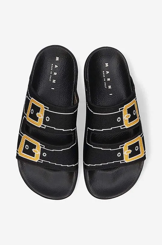 Marni sliders Sandal men's black color