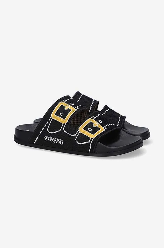 Marni sliders Sandal men's black color