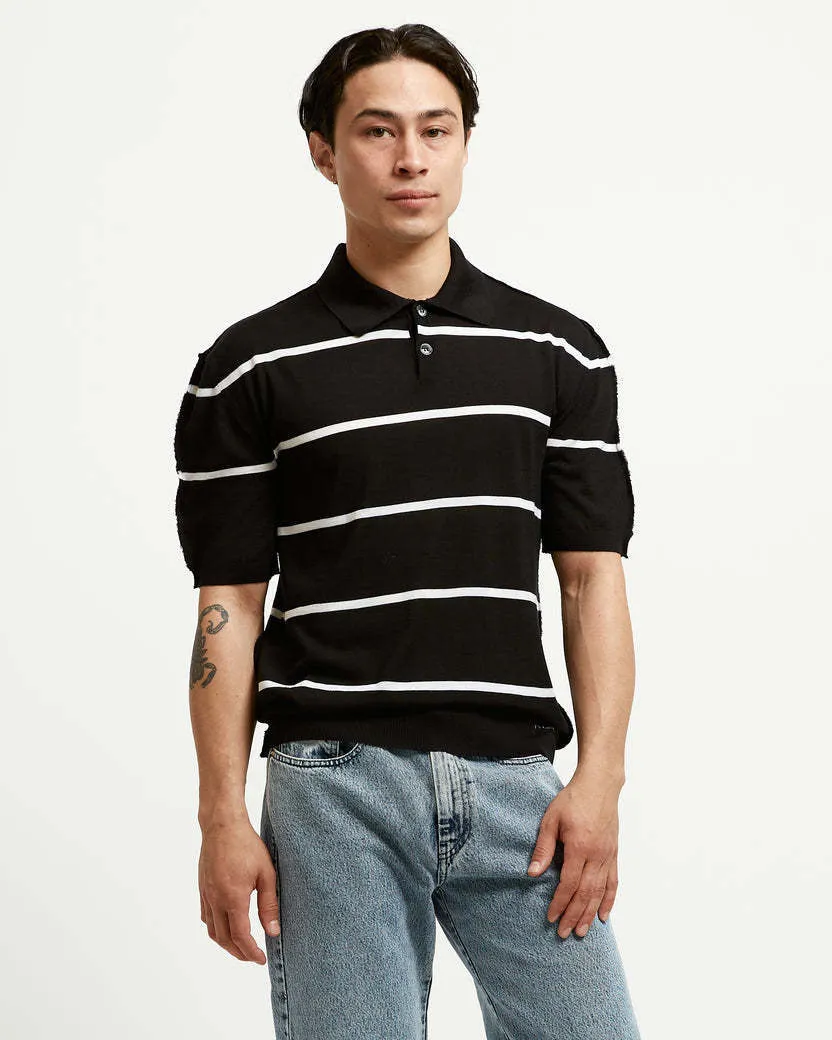 MARNI  |Stripes Wool Short Sleeves Logo Designers