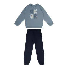 MAYORAL Two-Piece SK8R Sweatshirt & Sweatpants Set - Cloud