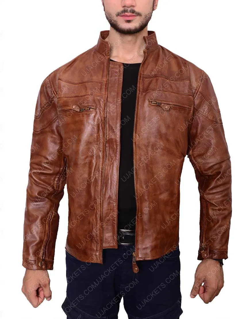 Men Brown Leather Jacket For Men On Sale - Ujackets