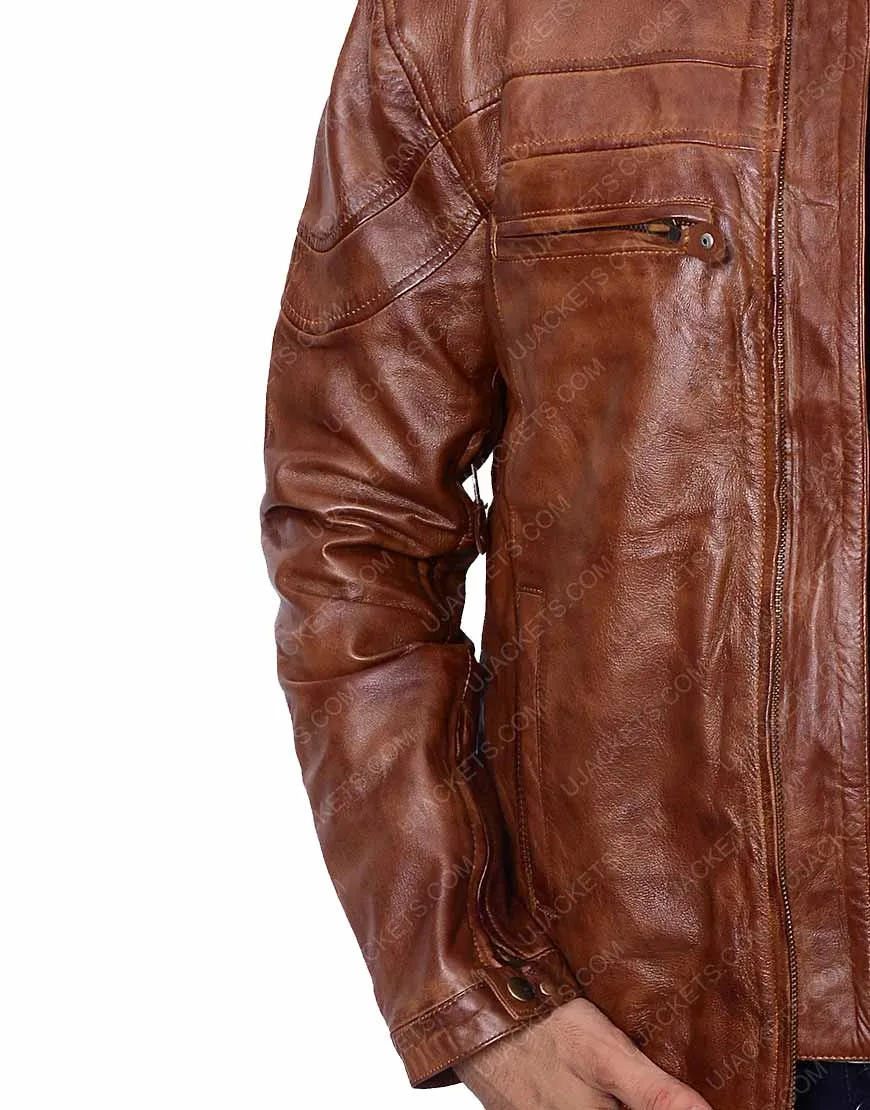 Men Brown Leather Jacket For Men On Sale - Ujackets