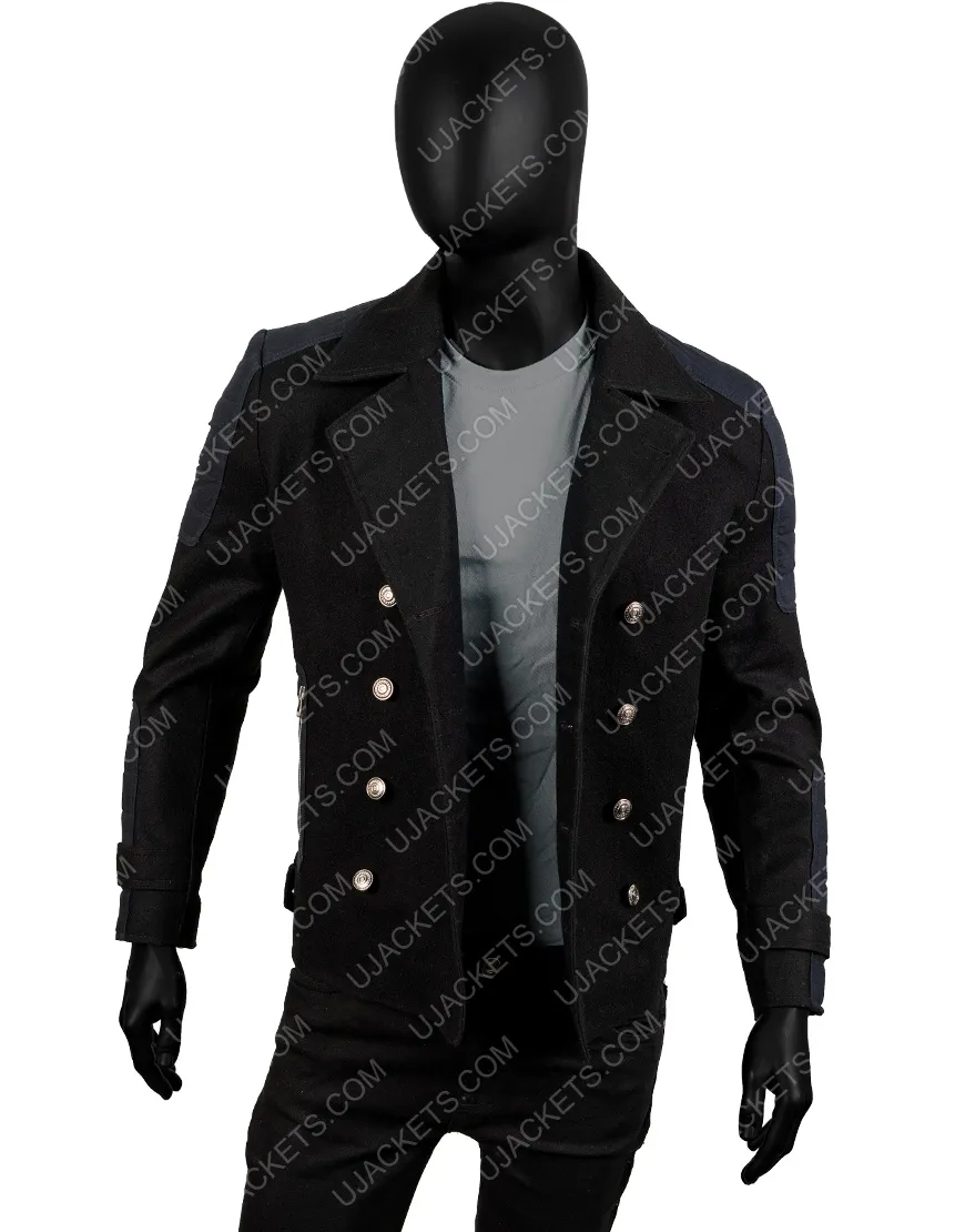 Men's Winter Slim Fit Woolen Coat | Short Black Woolen Coat