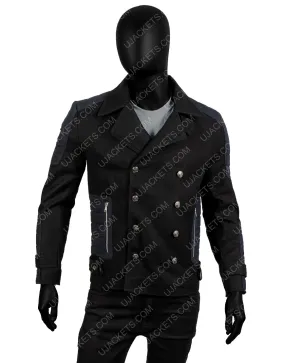 Men's Winter Slim Fit Woolen Coat | Short Black Woolen Coat