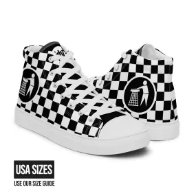 Men’s Tidy Man Chequered Hi Top Shoes