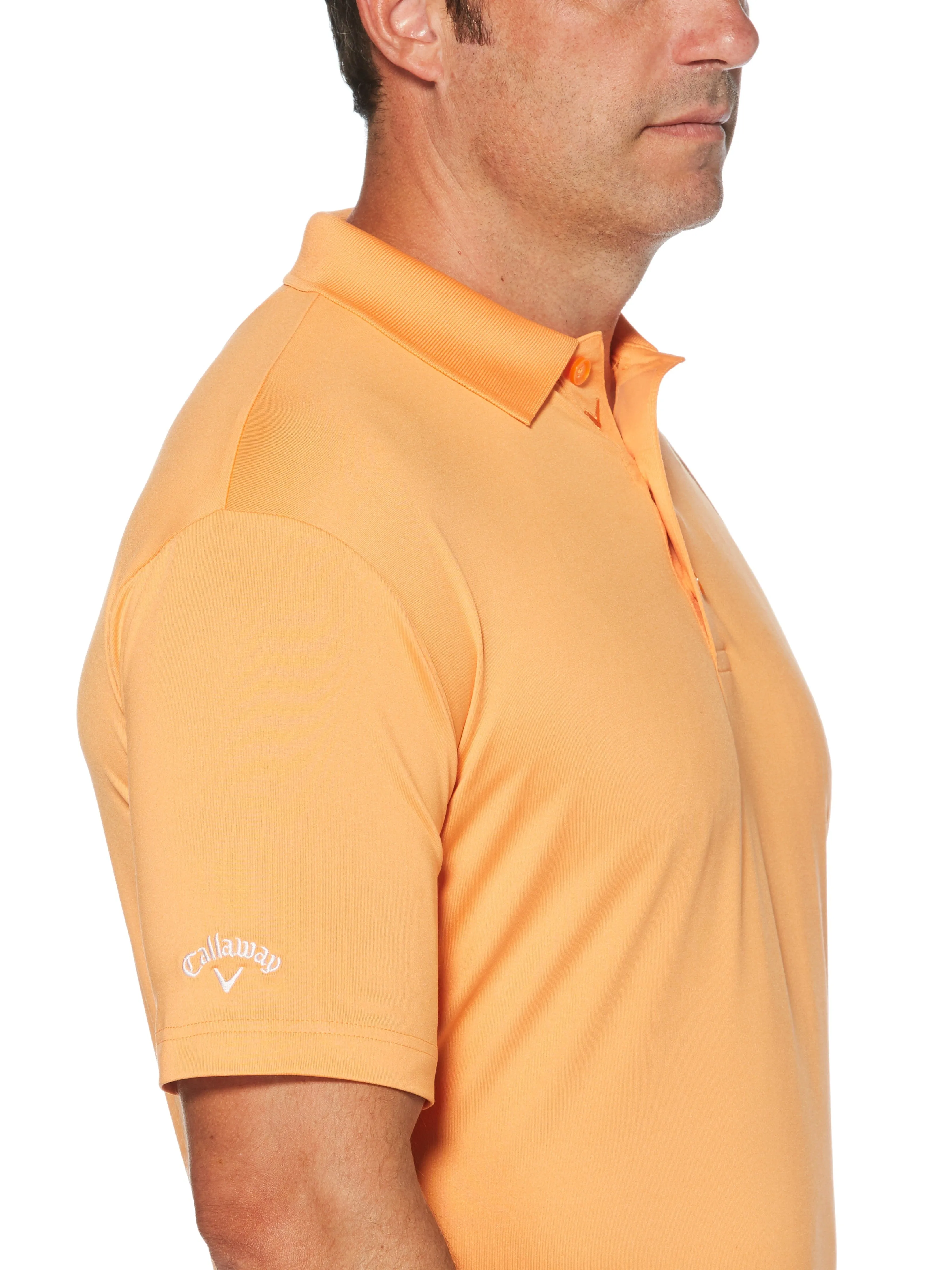 Mens Solid Stretch Polo