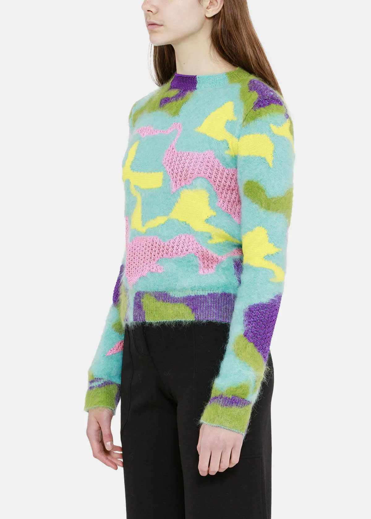 Mohair Intarsia Sweater - Multicolor