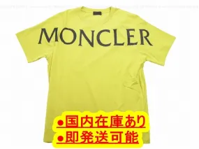 MONCLER  |Size M-XXL ◆MONCLER Big logo short sleeve T-shirt Yellow Men