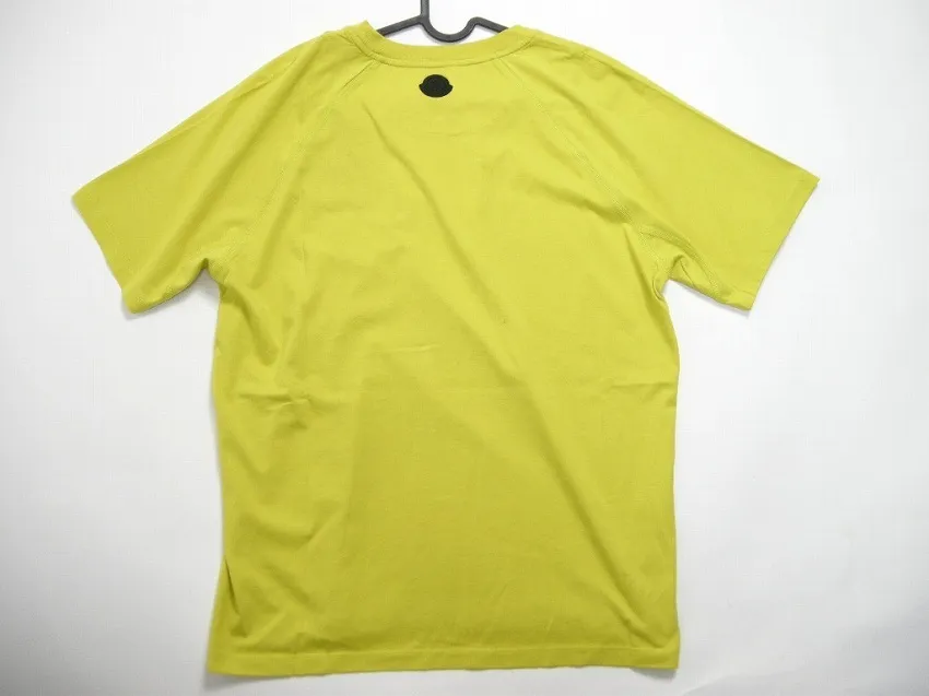 MONCLER  |Size M-XXL ◆MONCLER Big logo short sleeve T-shirt Yellow Men