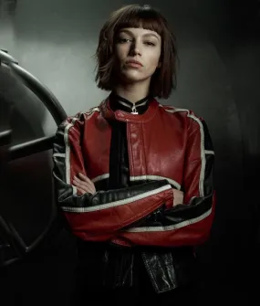 Money Heist Tokio Jacket - Úrsula Corberó Cafe Racer Leather Jacket