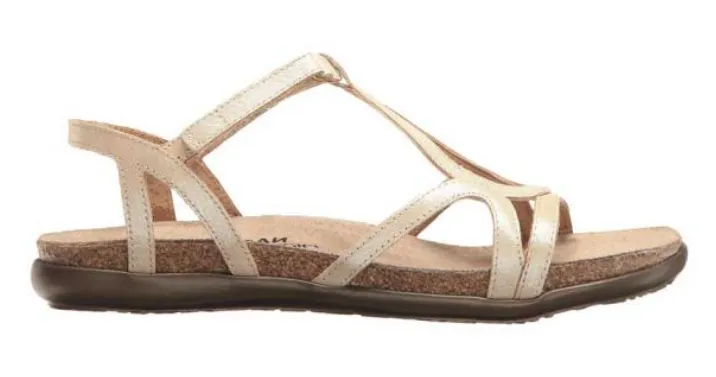 Naot Womens Dorith Galdiator Sandal- Gold Threads